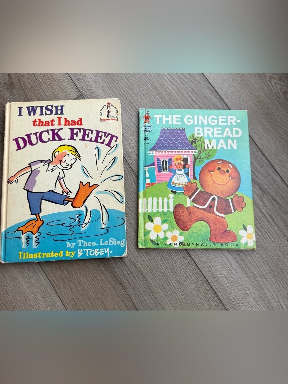 Two Vintage Children’s Books -  Gingerbread Man and I Wish That I Had Duck Feet